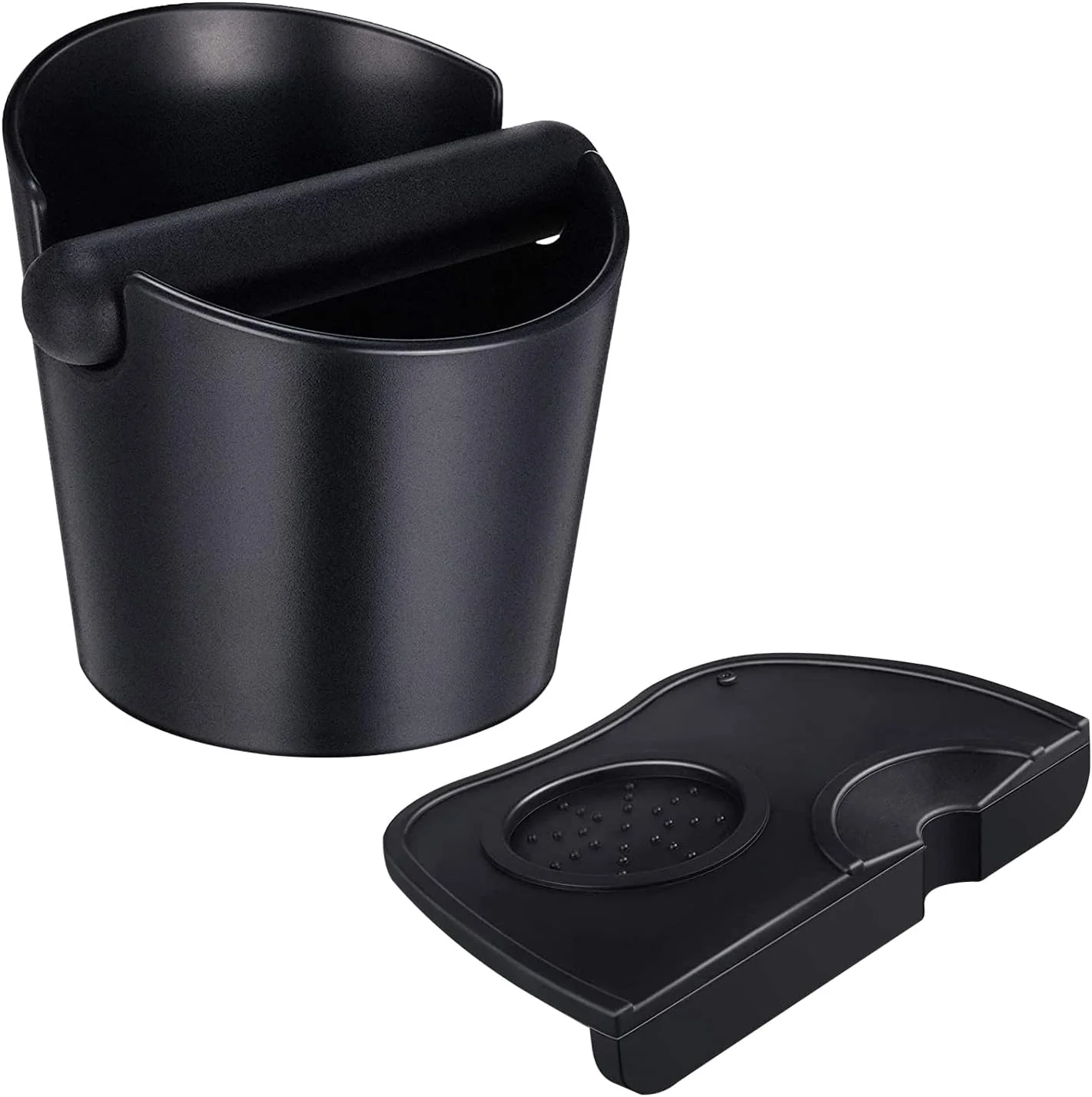 Premium Coffee Knock Box Set of 2 Pieces Espresso Knock Box Coffee Tamper Mat Reliable Barista Tools Eco-Friendly