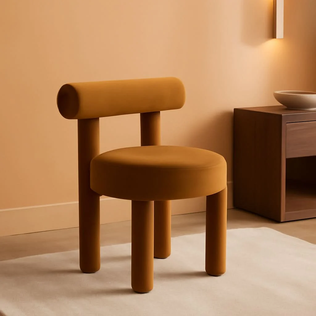 Verified Velvet Upholstered Armless Dining Chairs Yellowish Brown Specialty