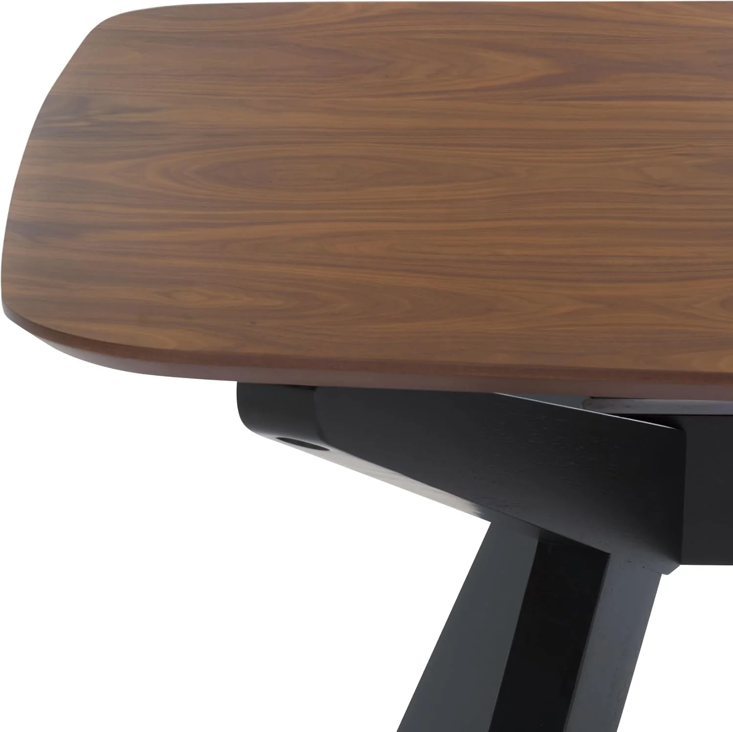 Reusable Contemporary Walnut Black Rectangle Wood Dining Table Classic