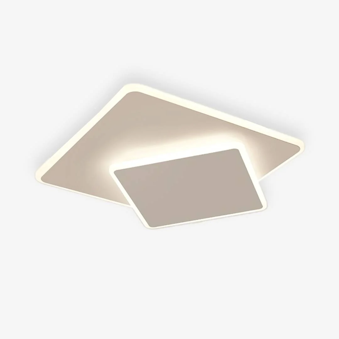 Expertly Made Staggered Square Ceiling Lamp Powerful