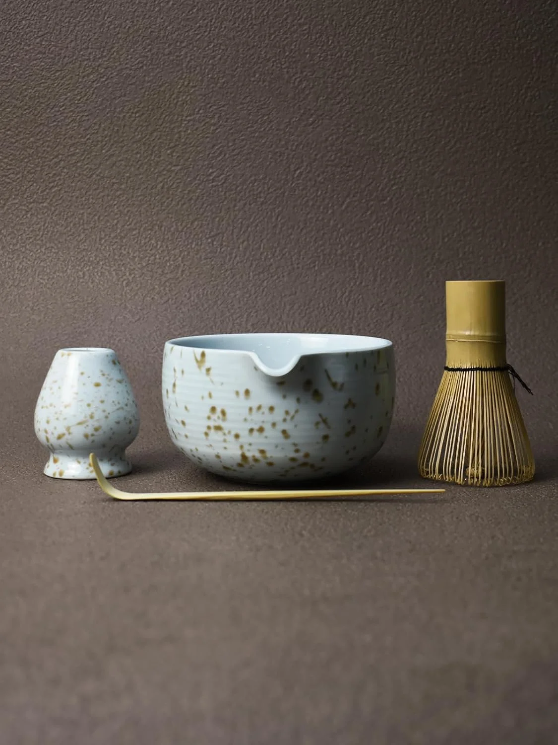 Official Artcome Matcha Tea Set – Ceramic Matcha Bowl with Pouring Spout Bamboo Whisk Whisk Holder Tea Scoop Matcha Manual Dependable