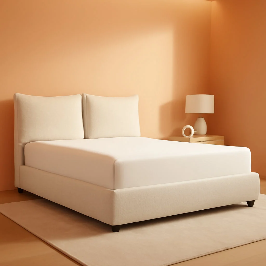 Natural Linna Chenille Upholstered Eastern King Bed Beige Finish Responsible