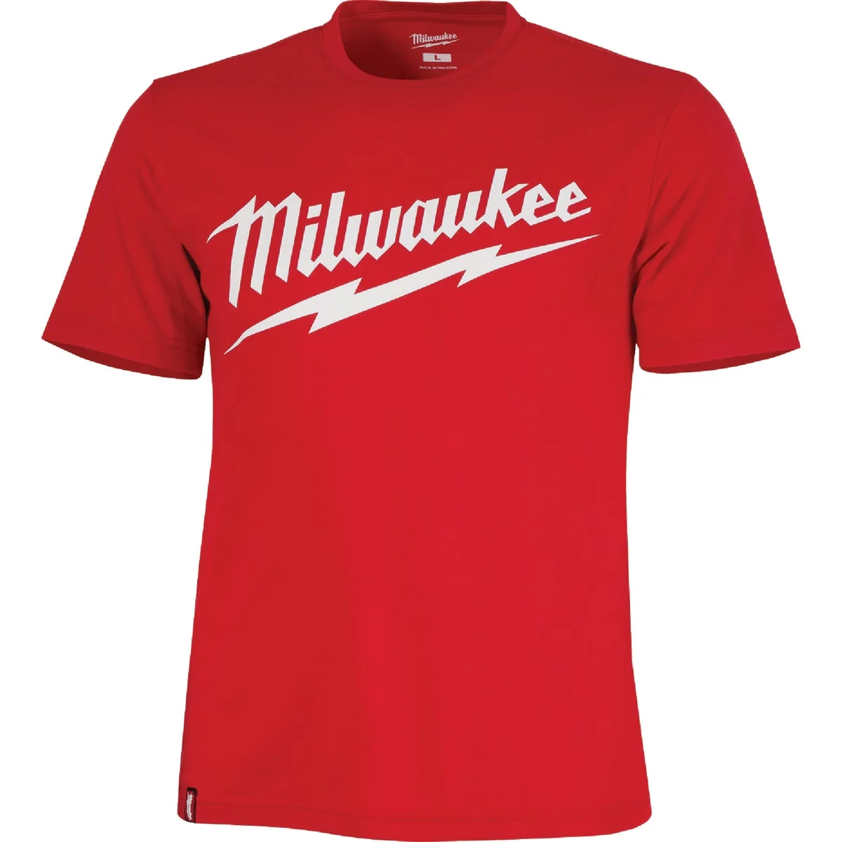 Professional Milwaukee Large Red Short Sleeve Men’s Heavy-Duty T-Shirt Top-Quality