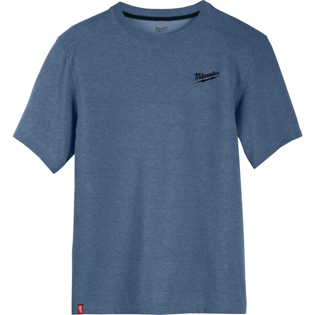 Premium Milwaukee FLEX Men’s 2XL Blue Short Sleeve Hybrid T-Shirt Fine Crafted