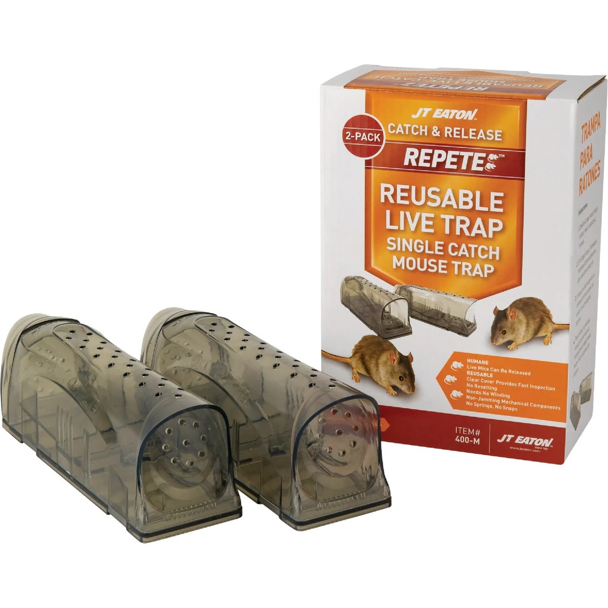 Innovative JT Eaton Repete Reusable Live Mouse Trap 2-Pack Authentic