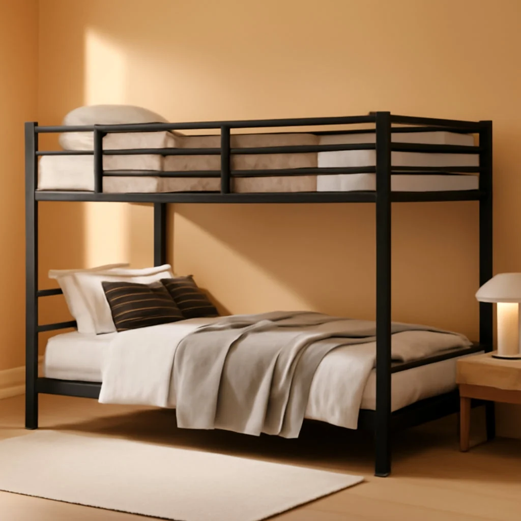 Premium Material Twin Industrial Strength Metal Bunk Bed Rails System Modern