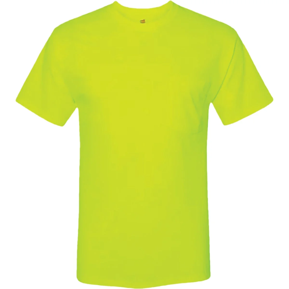Effective Hanes Men’s 3XL Safety Green Workwear T-Shirt 2-Pack User-Friendly