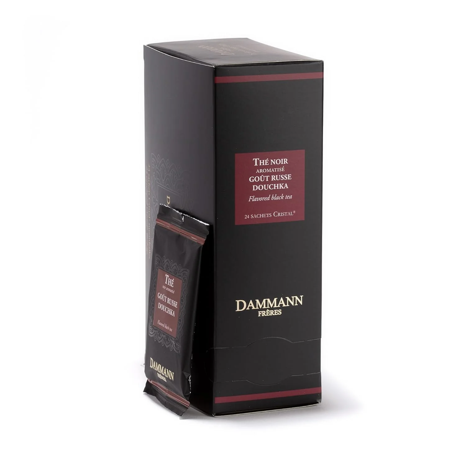 Fine Crafted Dammann Freres Satchets Gout Russe Douchka Tea Bags Premium Gorumet French Black Tea Blend Bergamot Lemon Orange Flavors Individually Wrapped 24 Count Single Pack Quality