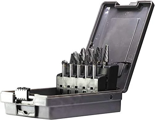Original 1 4 Shank 10pcs Double Cut Solid Carbide Rotary Burr Set 10 Count Specialty