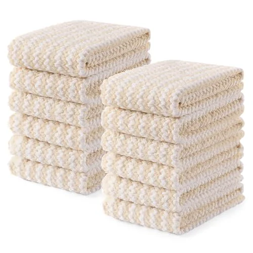 Crafted 12 Pack Coral Velvet Kitchen Towels 12 Count Outstanding