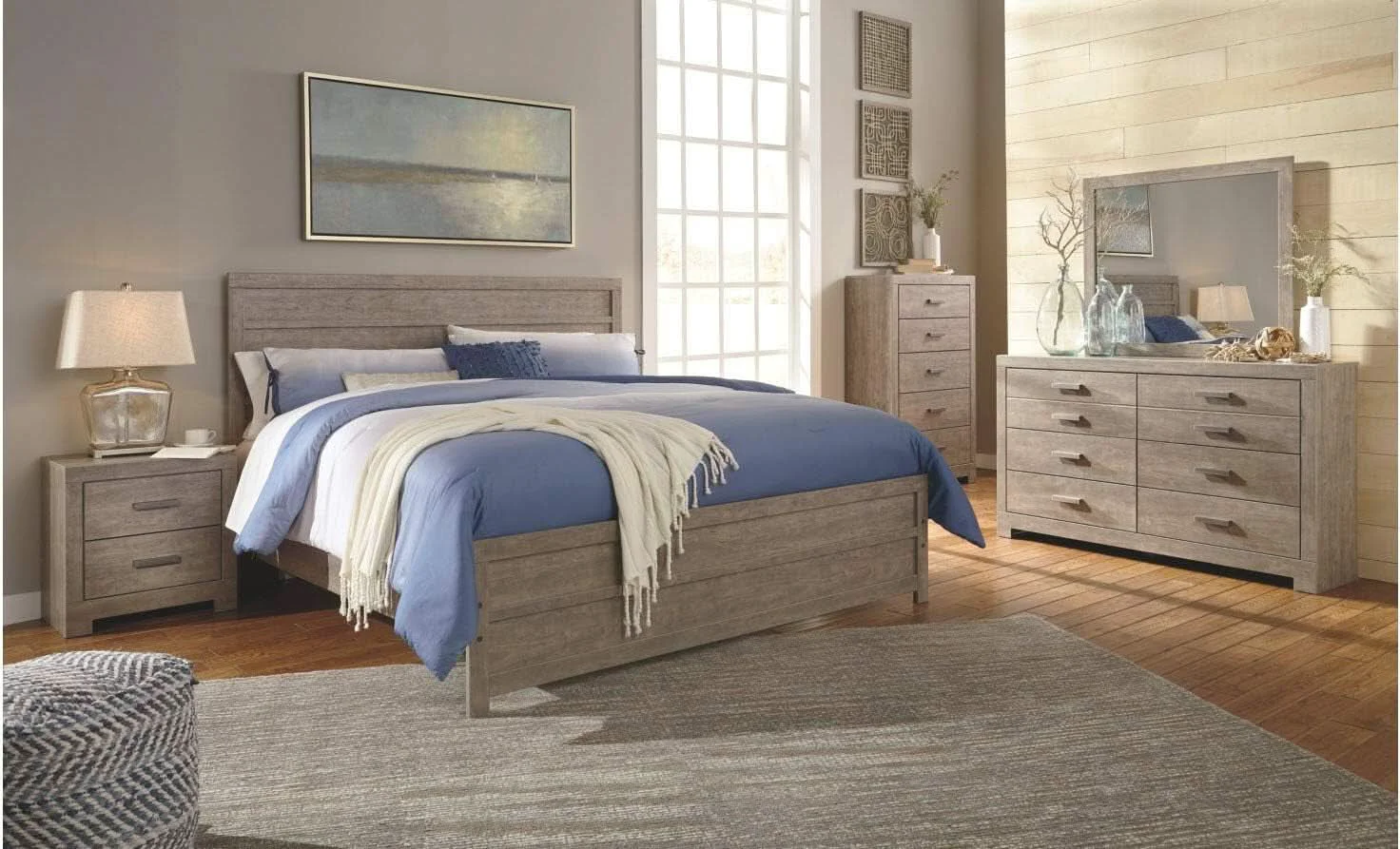 Authentic Culverbach Scandinavian Dresser 6 Drawers Weathered Gray Reliable
