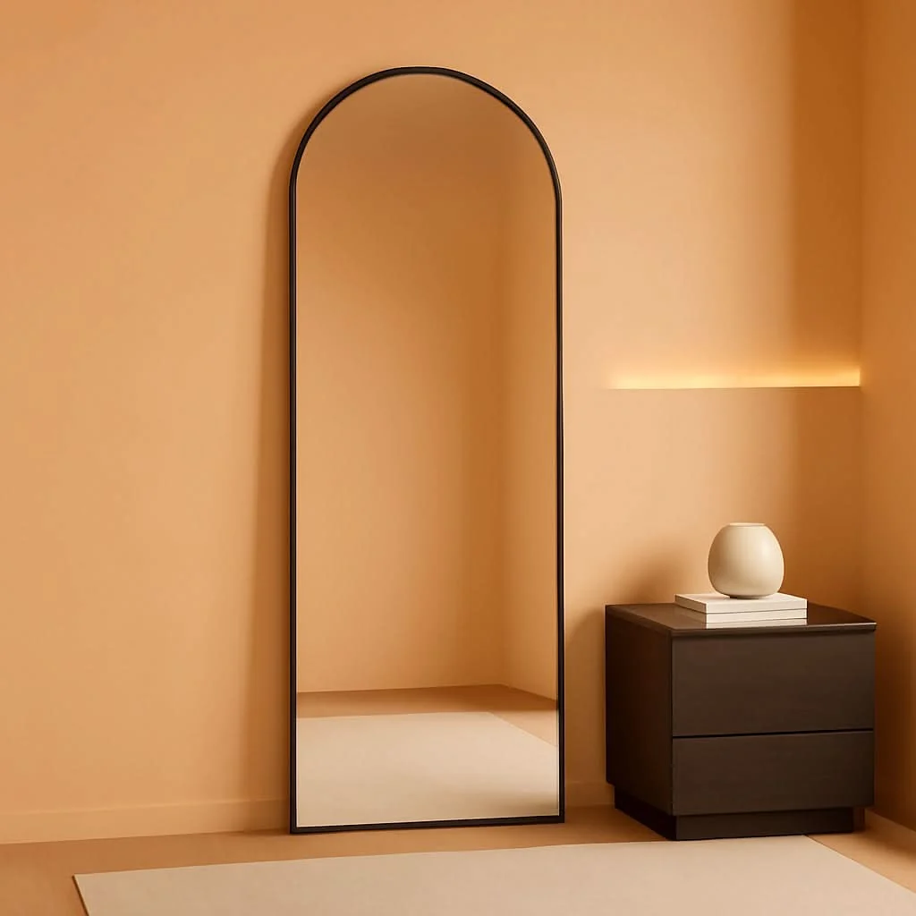 Classic Arched Full Length Standing Mirror 56×20 Large Floor Mirror Fine Crafted