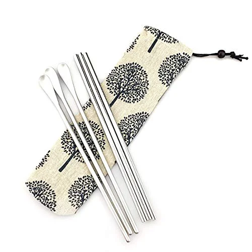 Elegant Matte Long Handle Spoon Cocktail Mixing Stirring Spoons Iced Tea Coffee Spoons with 8.6 inch Long Handle Brushed SUS304 Stainless Steel 6 Count Pure