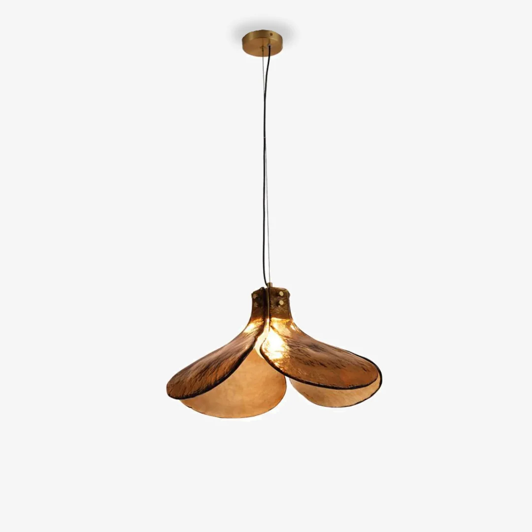 Eco-Friendly Four-leaf Glass Pendant Lamp Artisan