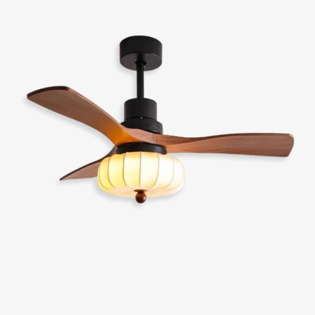Unique French Squash Ceiling Fan Light Crafted