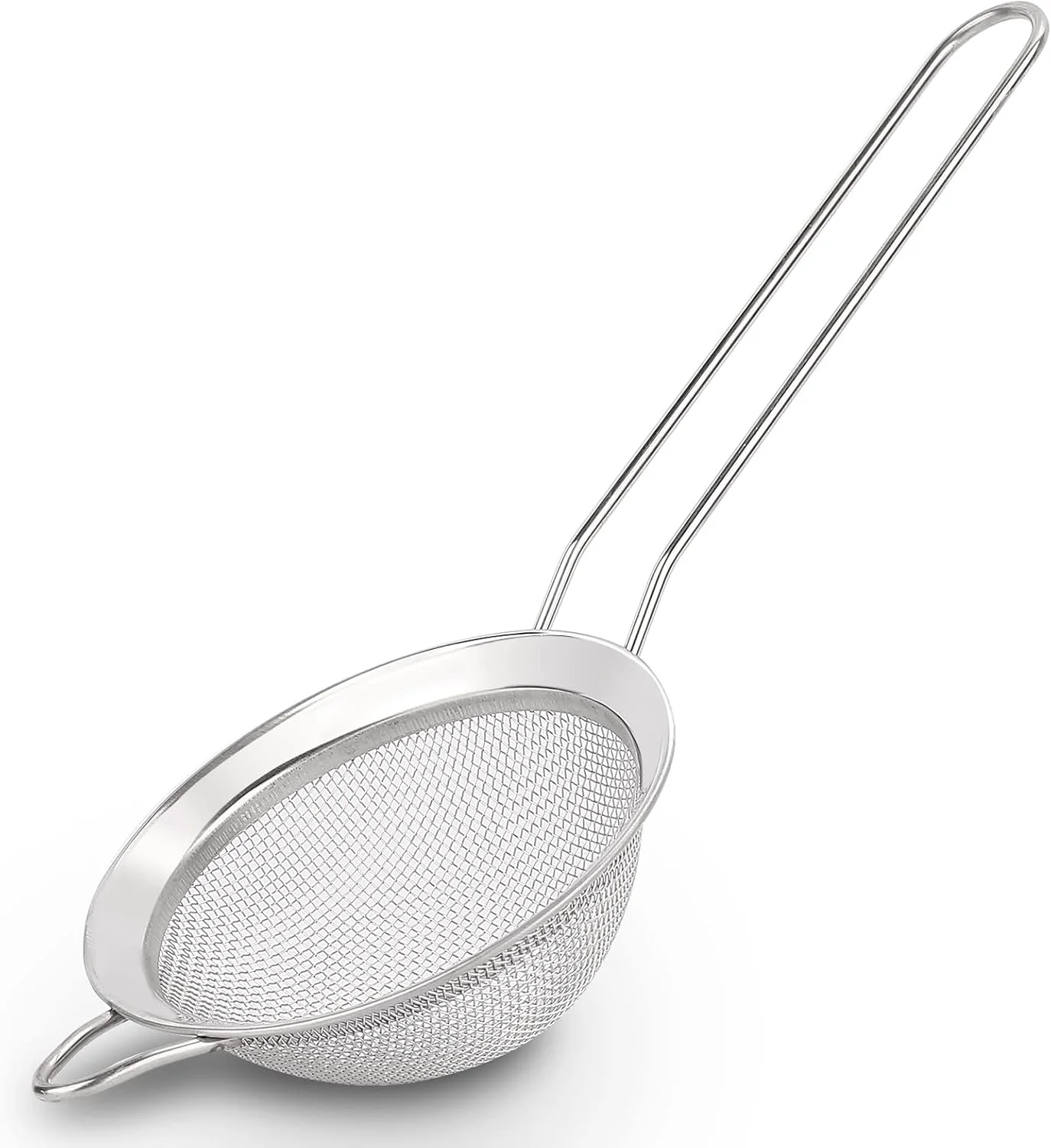 Excellent D Fine Mesh Strainer Stainless Steel Sieve Sifter with Handle Small Metal Strainer for Loose Tea Juice Drink Herbs Mini Sifter for Flour Reusable