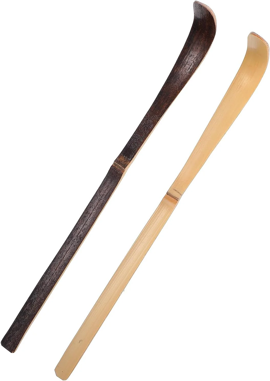 Recyclable 2 Pcs Matcha Spoons Bamboo Scoop Tea Leaf Sticks Tea Whisk Scooping Teas Ceremony Utensil Chashaku Hooked Green Teas Spoon for measuring Coffee Original Design
