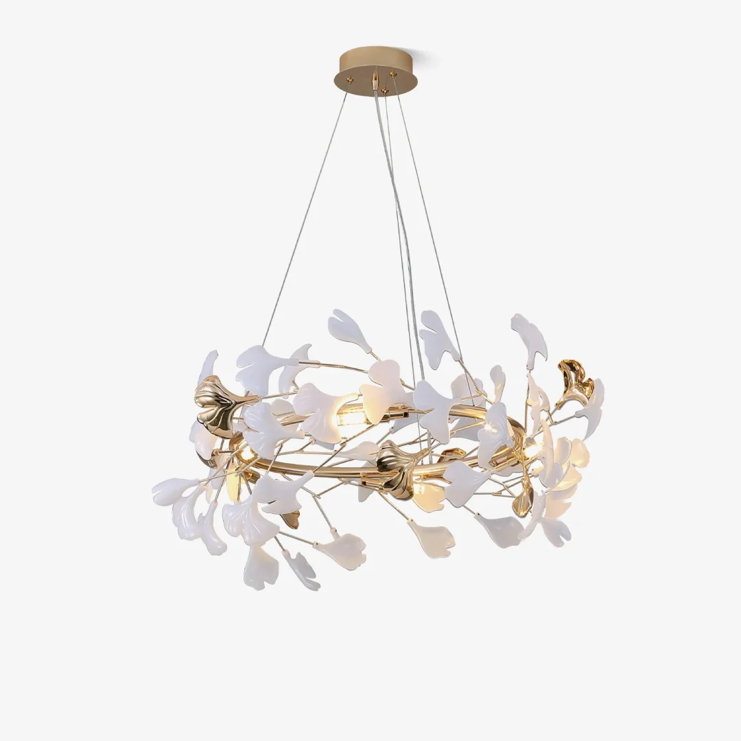 Premium Light Luxury Modern Gingko Chandelier Convenient