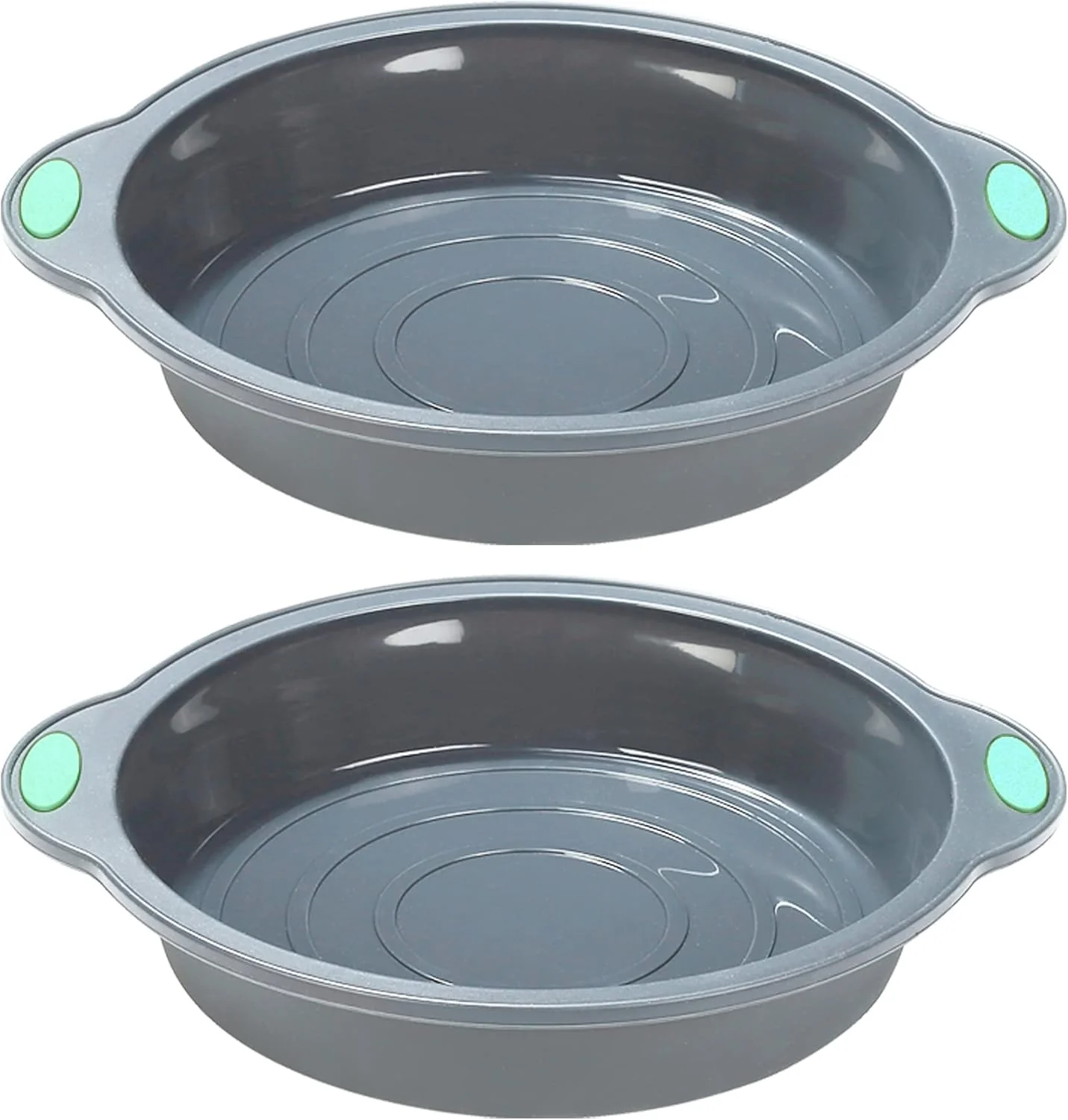 Practical To encounter 9 Inch Silicone Round Cake Pans 2 Pack Nonstick Silicone Baking Pans Set Food Grade Cake Molds Eco-Friendly