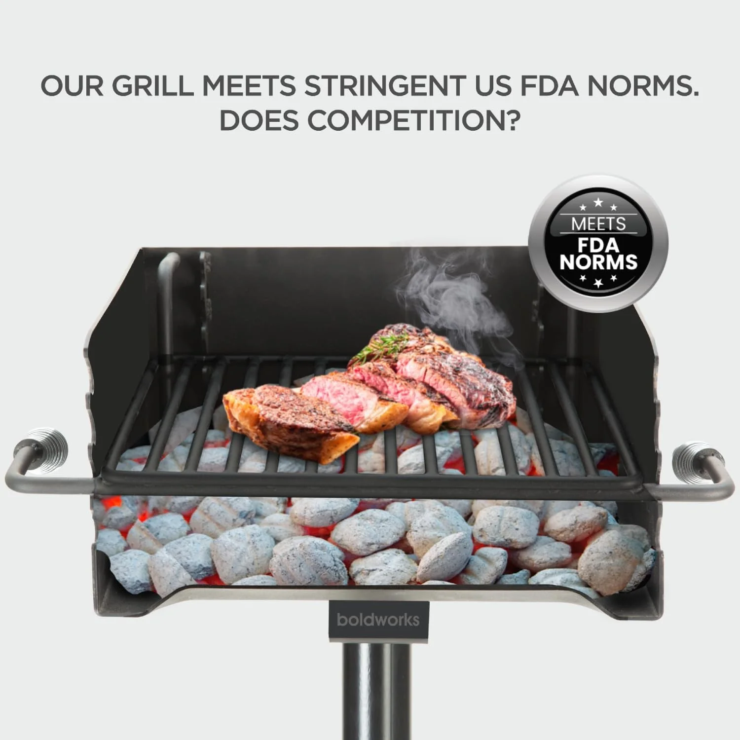 Modern Park Style Charcoal Grill 16×16 Rustproof Commercial Carefully Designed