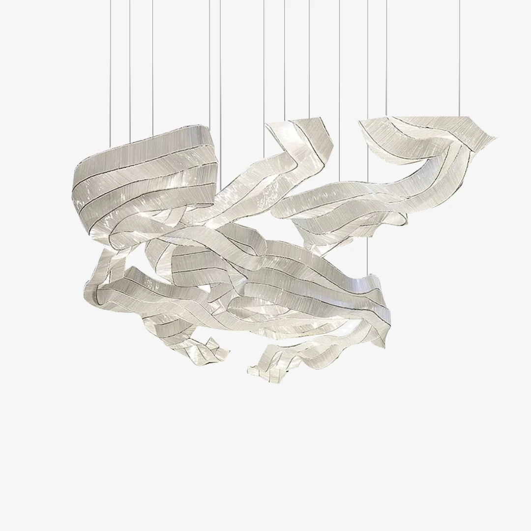 Exceptional Customized Glass Ribbons Chandelier Breathable