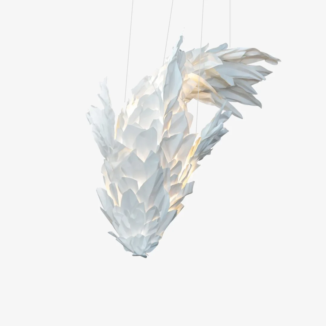 Pure White Fish-Shaped Chandelier Quality