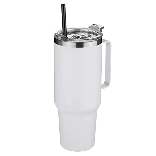 High-End 40 oz Stainless Steel Tumbler with Handle Premium
