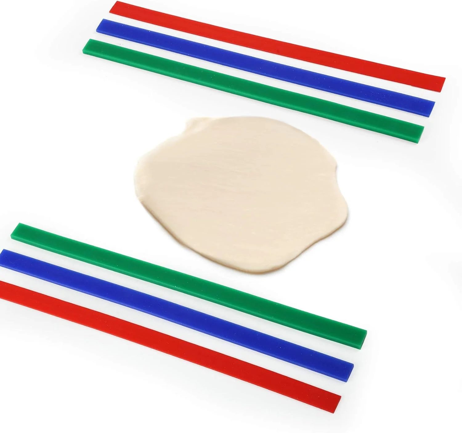 Fine Crafted Gwhole 6Pcs Rolling Pin Guides Non-Stick Silicone Rolling Pin Ruler Dough Thickness Guides For Dough Cookies Noodles Pizza Baking Strips for Home Clean