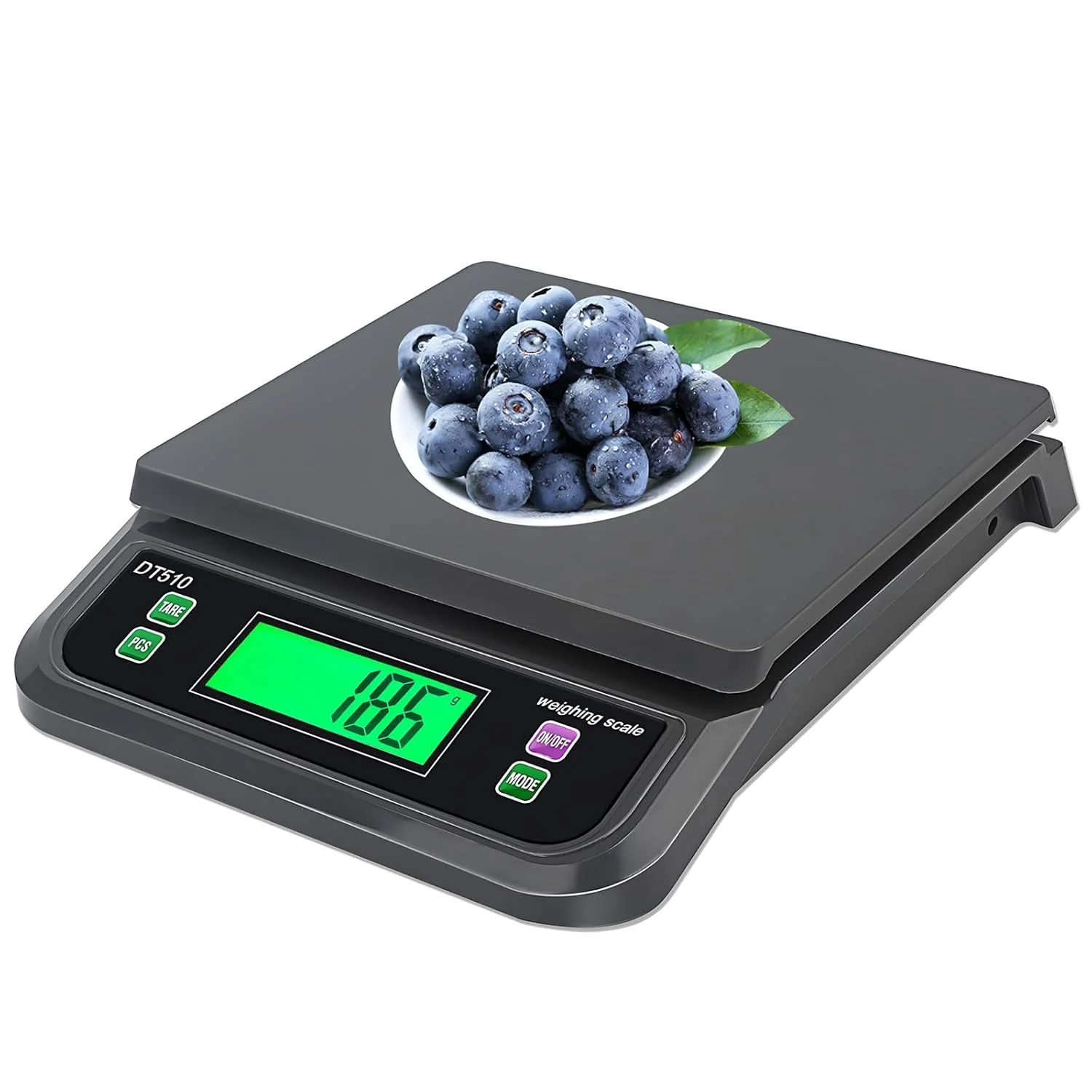 Carefully Designed 66LB 30kg Large Digital Kitchen Scale Food Scale for Baking Cooking Bread Meat Scales with Tare and Prep Counting LCD Display with Adapter Excellent