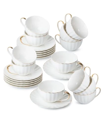 Elite BTaT Cappuccino Cups with Saucers 7 oz 12 Count Specialty