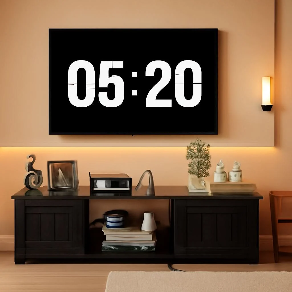 Prestigious Black Floating TV Stand With Integrated Power Outlet USB Official