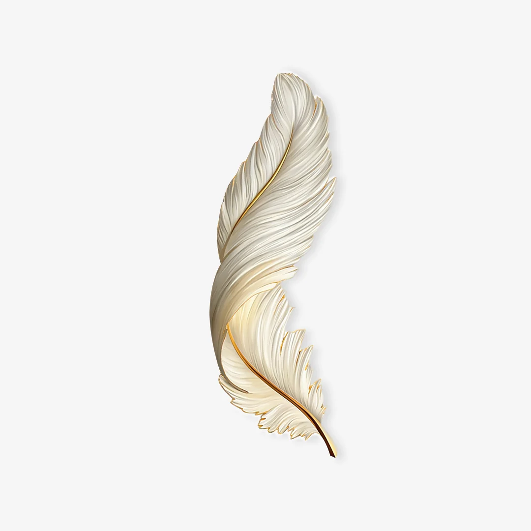 Top-Quality Art Feather Wall Lamp Premium