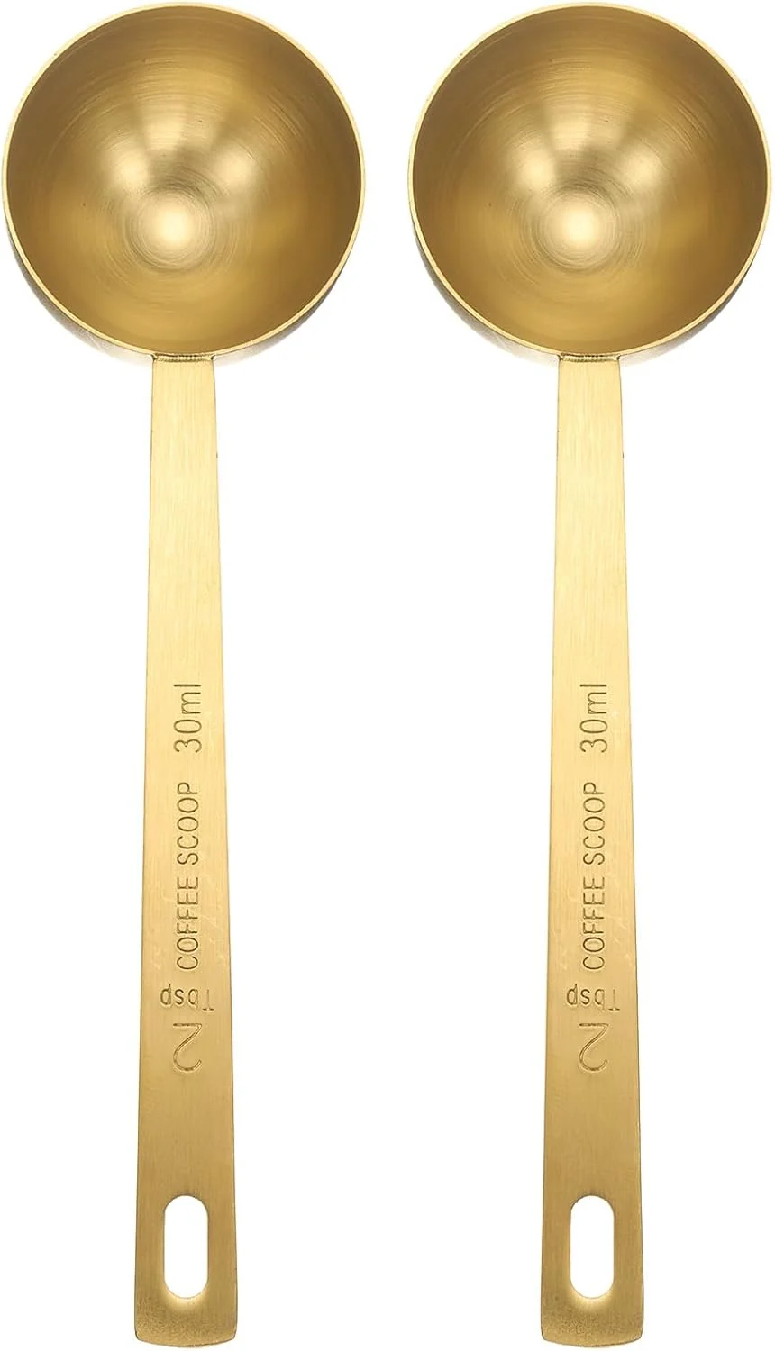 Detailed Harfington 2pcs Coffee Scoop Spoon 2tbsp 6tsp 30ml 304 Stainless Steel Long Handle Teaspoon Tablespoon Measuring Spoons Scoops for Tea Sugar Minimalist
