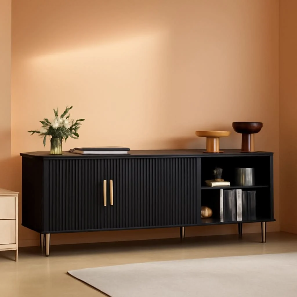 Fast Black 65 Inch Television Stand Entertainment Center Advanced