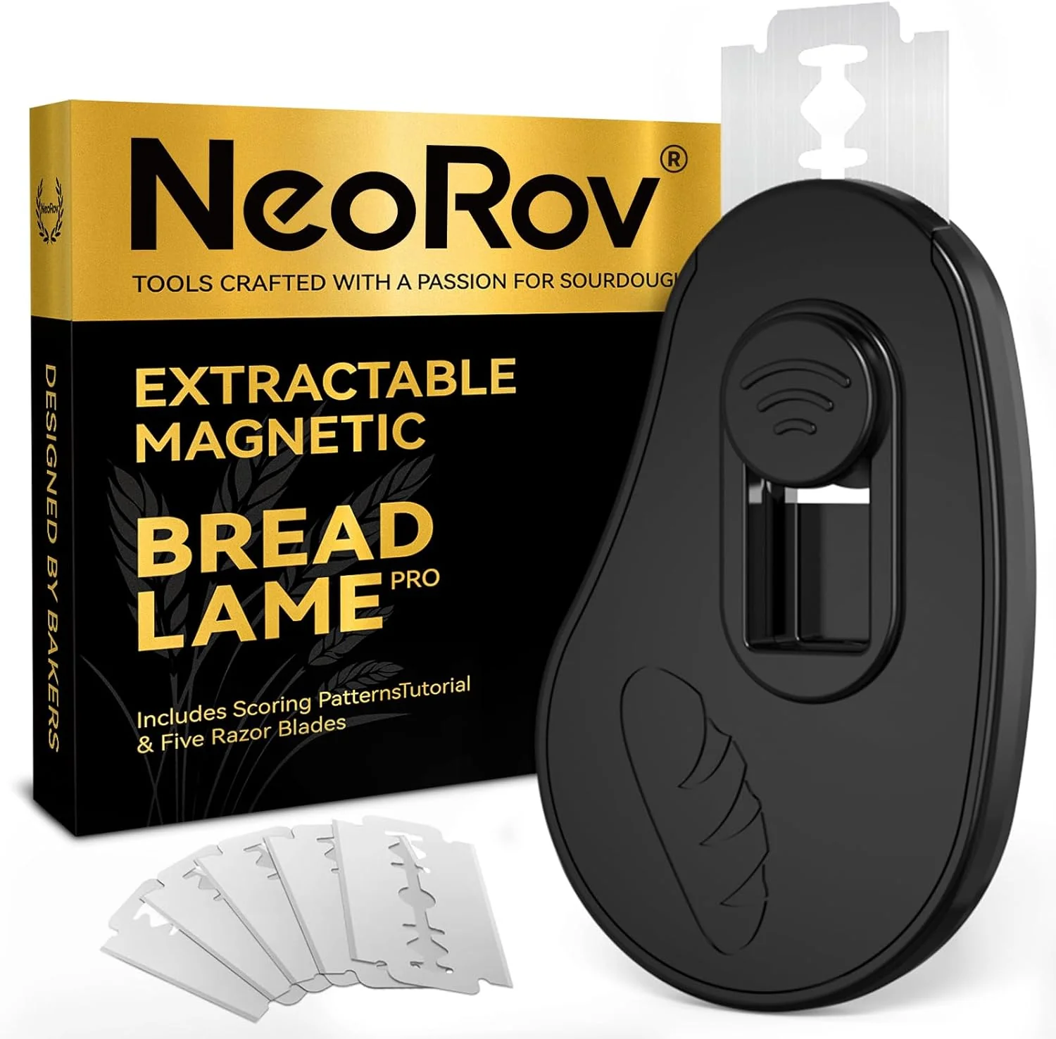Traditional Extractable Magnetic Bread Lame Dough Scoring Tool – Professional Sourdough Scoring Tool – Sourdough Bread Baking Bread Scoring Tool Relaxed