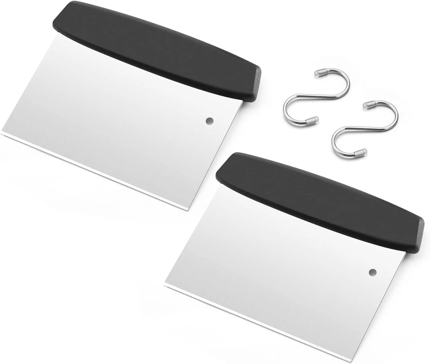 Verified Stainless Steel Griddle Scraper Chopper HaSteeL 6 x 5In Metal Dough Bench Scraper Cutter for Pizza and Bread Traditional