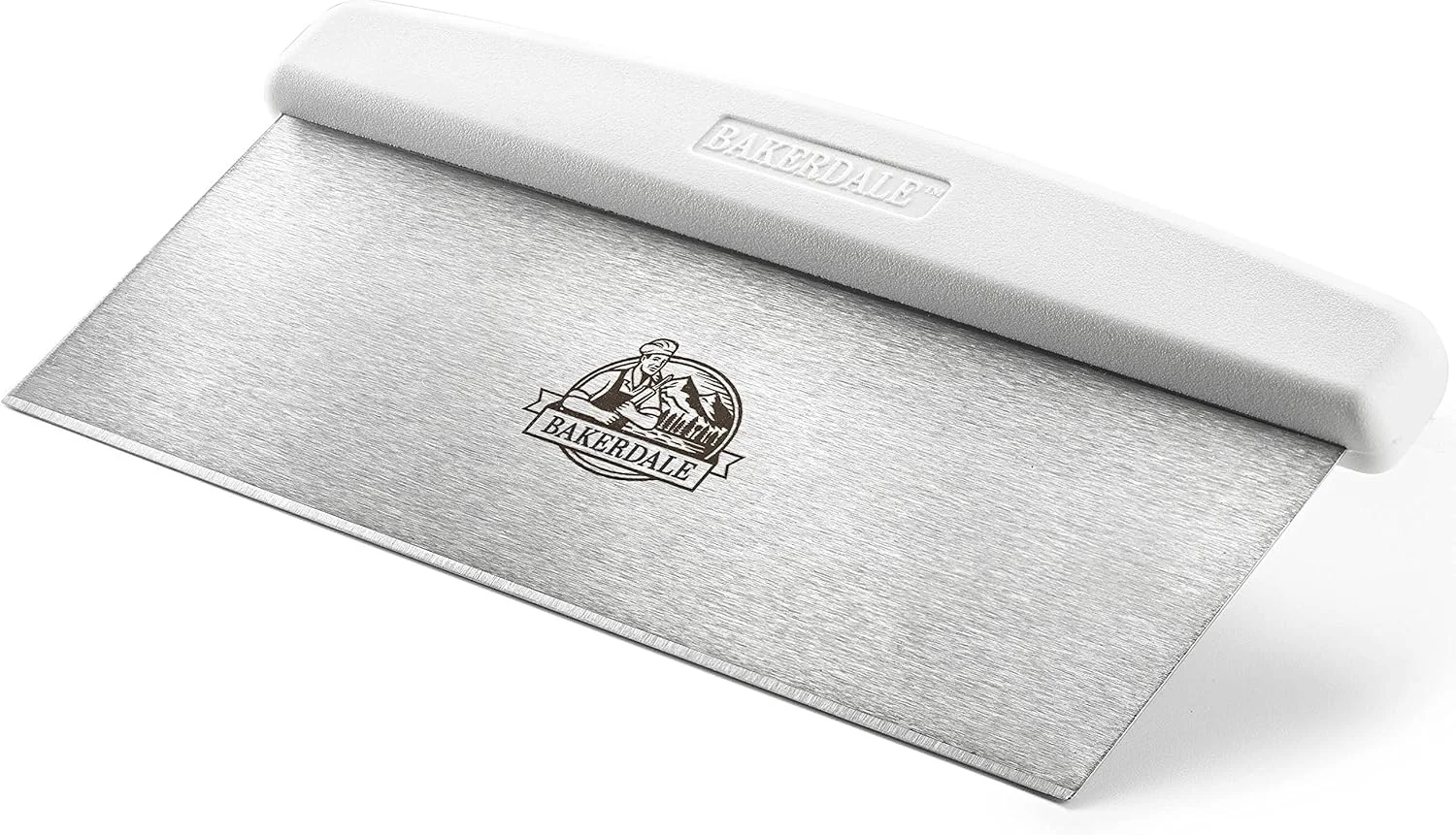 Casual Bakerdale Large Bench Dough Cake Scraper Icing Smoother Spreader 10-inch Long Stainless Steel Blade with white Polypropylene Handle Quality