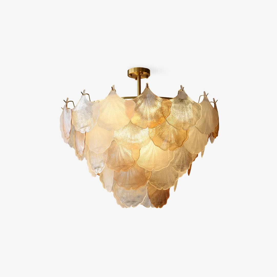 Responsible Ginkgo leaf Glass Chandelier High-Performance