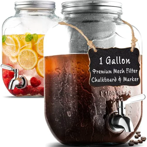 Efficient 1 Gallon Cold Brew Coffee Maker Eco-Friendly