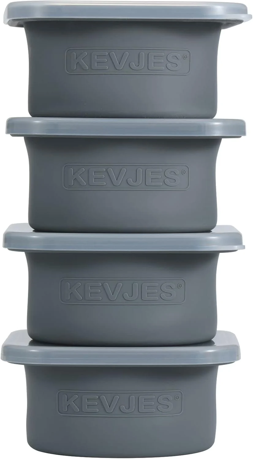Traditional Plus 1000ml Pizza Dough Proofing Boxes for DIY Artisan Pizza Food Grade Silicone Stackable Containers with Lids Sturdy Reinforced Steel. zer Trusted