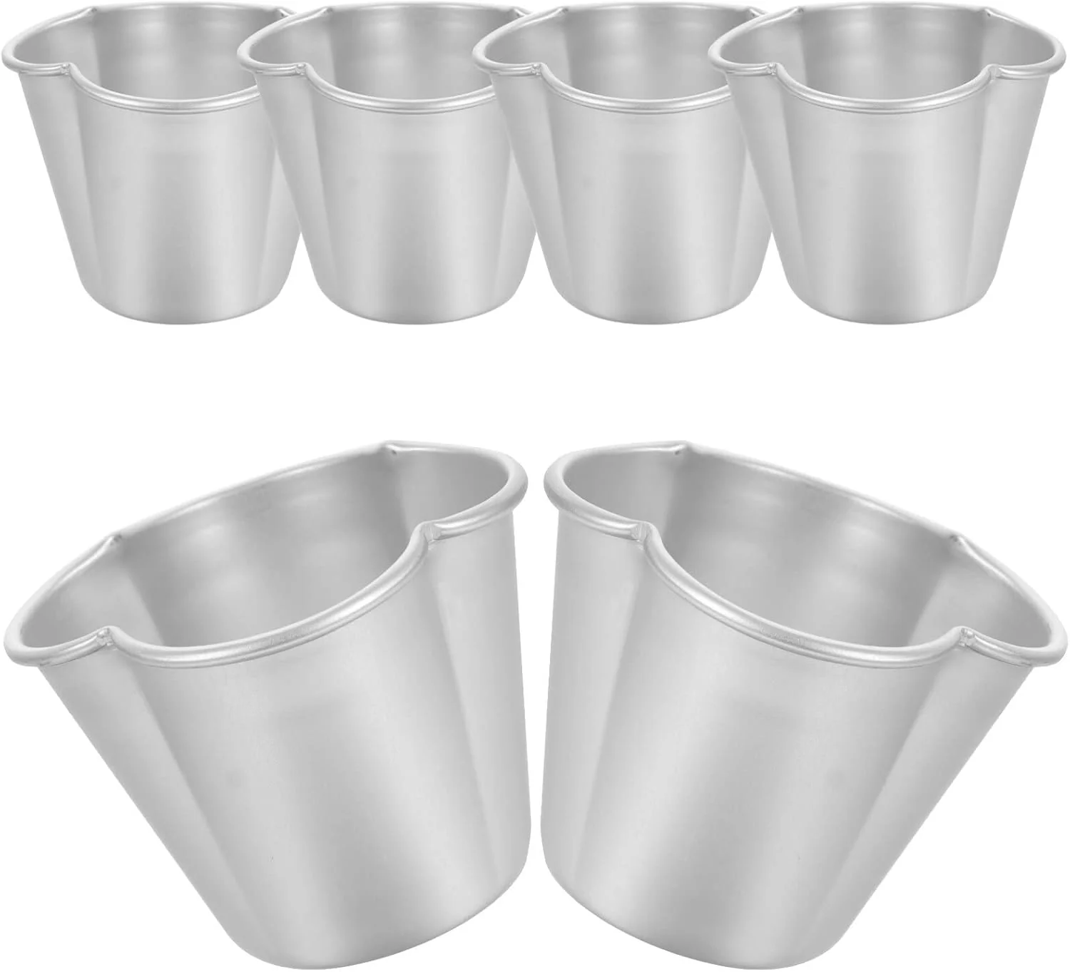 Superior SHERCHPRY 6Pcs Pudding Molds Aluminum Baking Cups Cupcake Mould Muffin Tin Nonstick Pudding Pan Egg Tart Molds Baking Tool for Kitchen Mini Pie Tins Artisan