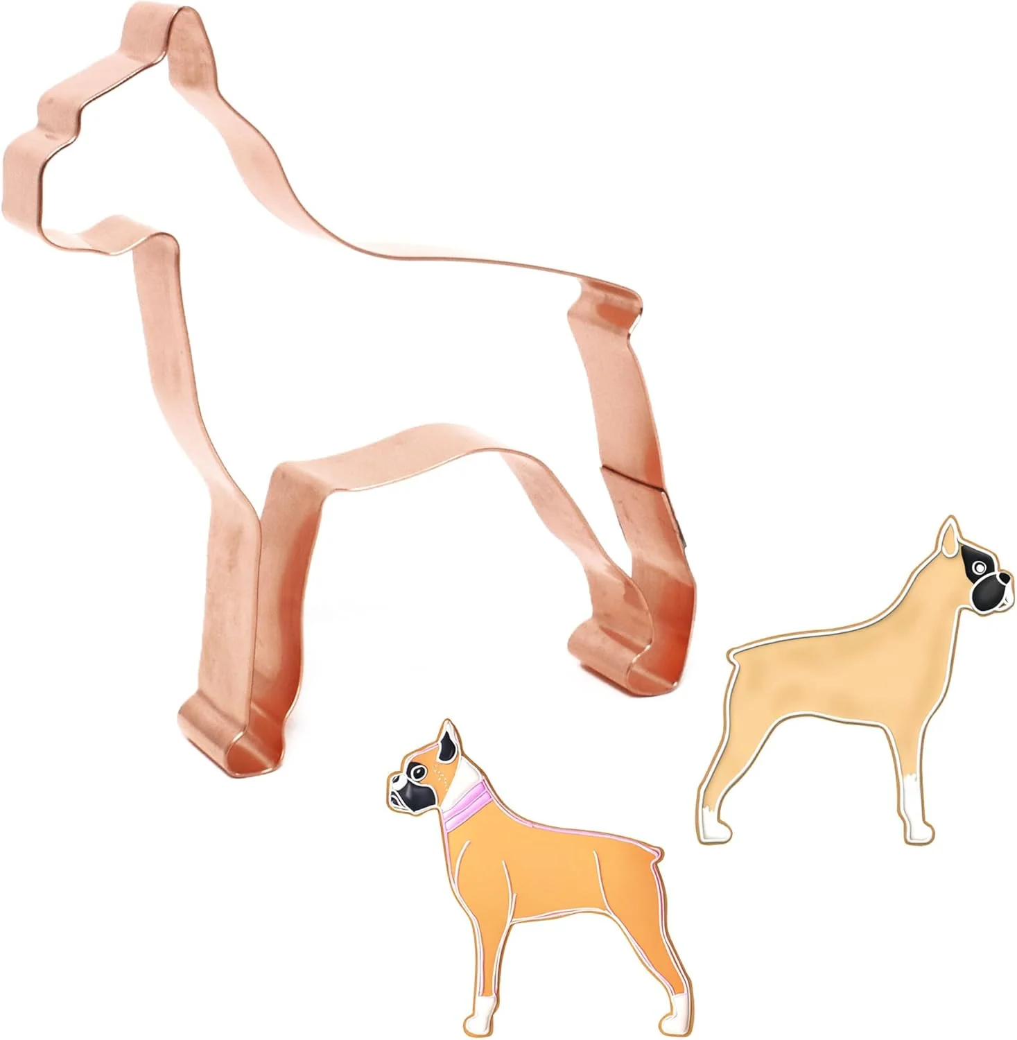 Practical The Fussy Pup Boxer Cookie Cutter – Handcrafted in USA – 4.5 Inch Copper Dog Lover Gift Refined