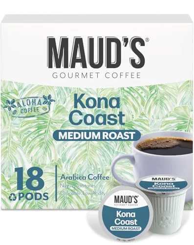 World-Class Kona Medium Roast Coffee Pods 18 Count Excellent