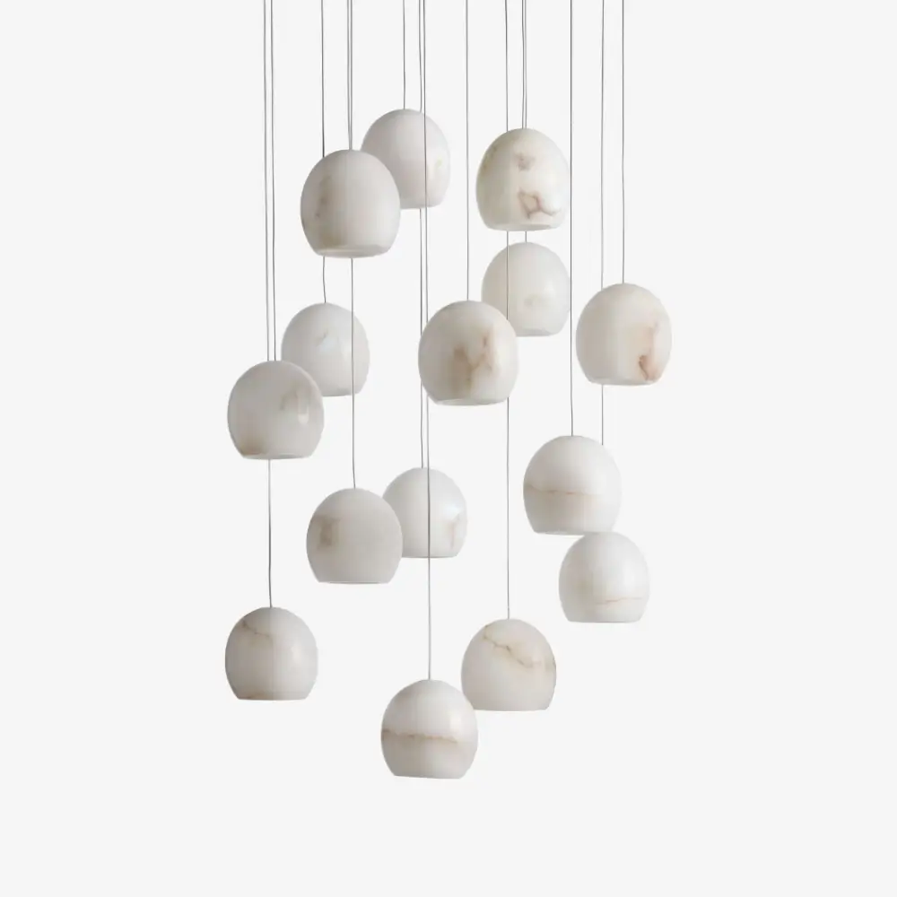 Unique Vanta Alabaster Round Chandelier Eco-Friendly