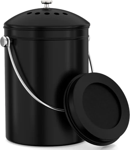 Minimalist Countertop Compost Bin 1.3 Gallon Relaxed