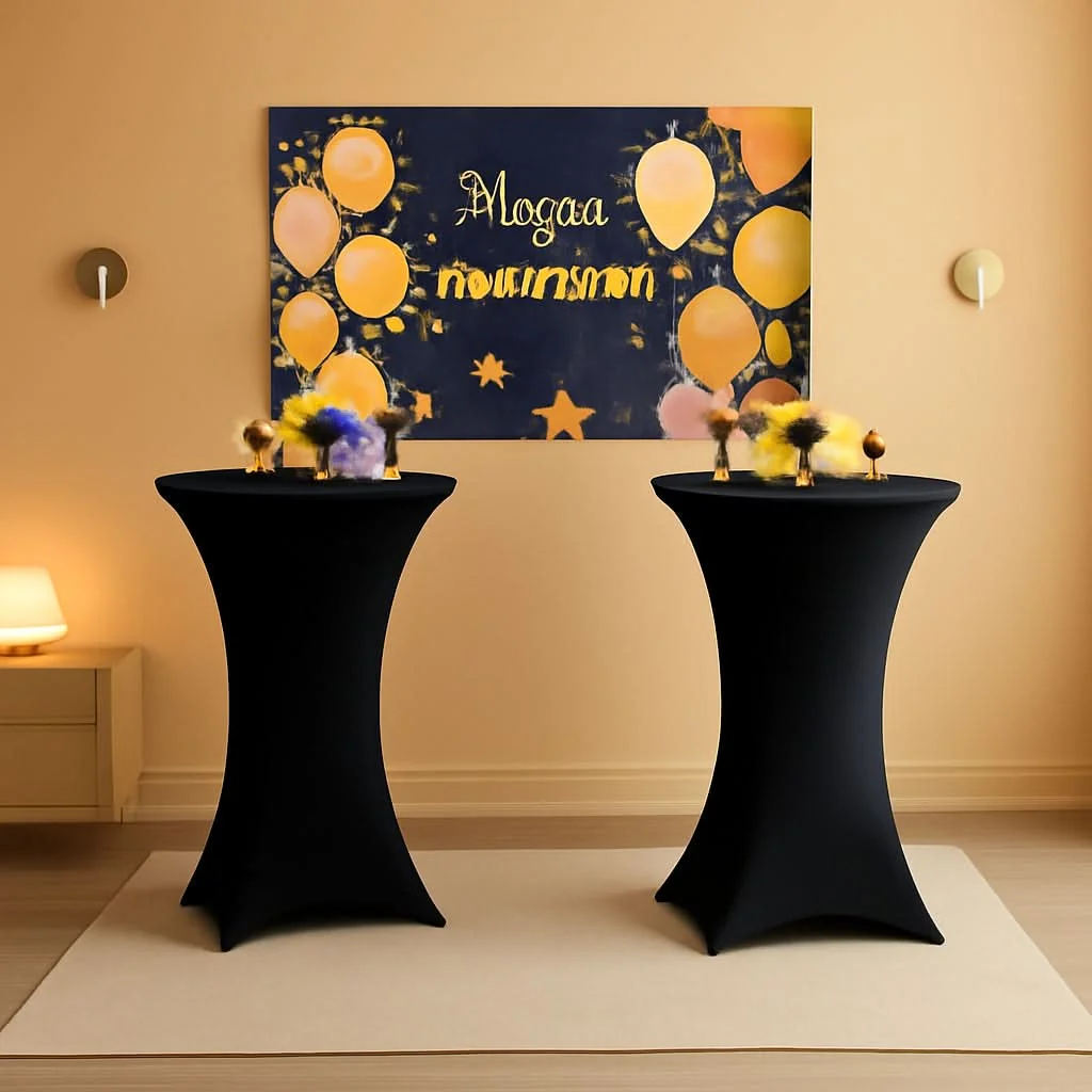 Trusted Spandex Cocktail Table Cover 32 Inch Round 8 Pack Set Trendy