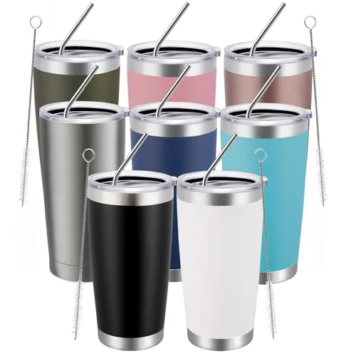Fast 20oz Tumbler 8 Pack Double Wall Vacuum Insulated Travel Mug Bulk Innovative