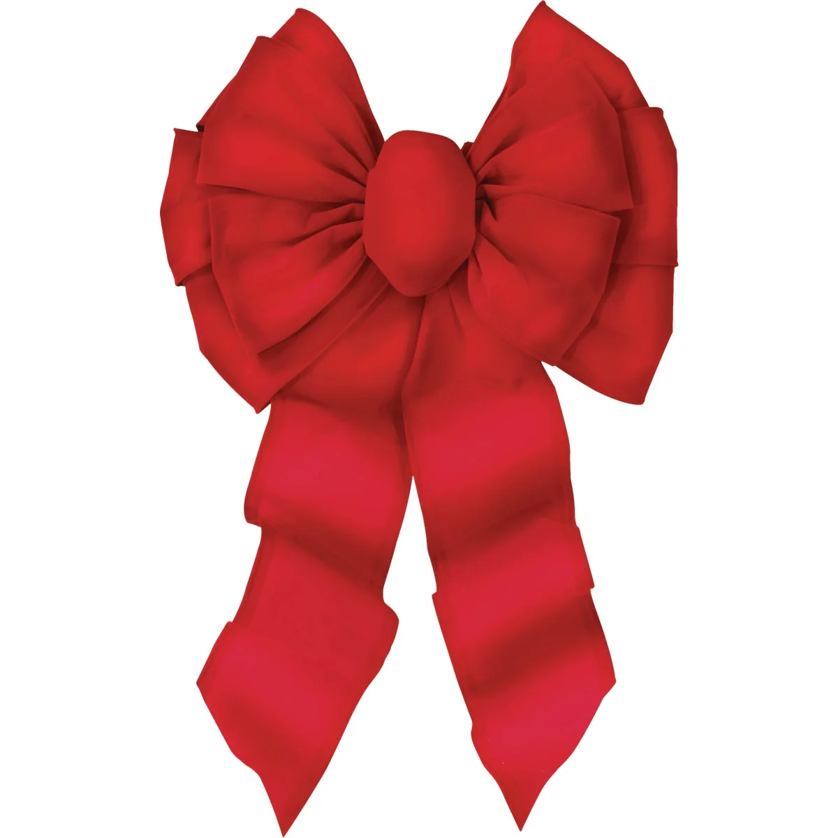Elite Holiday Trims 11-Loop 14 In. x 28 In. Red Velvet Deluxe Wire Bow Top-Quality