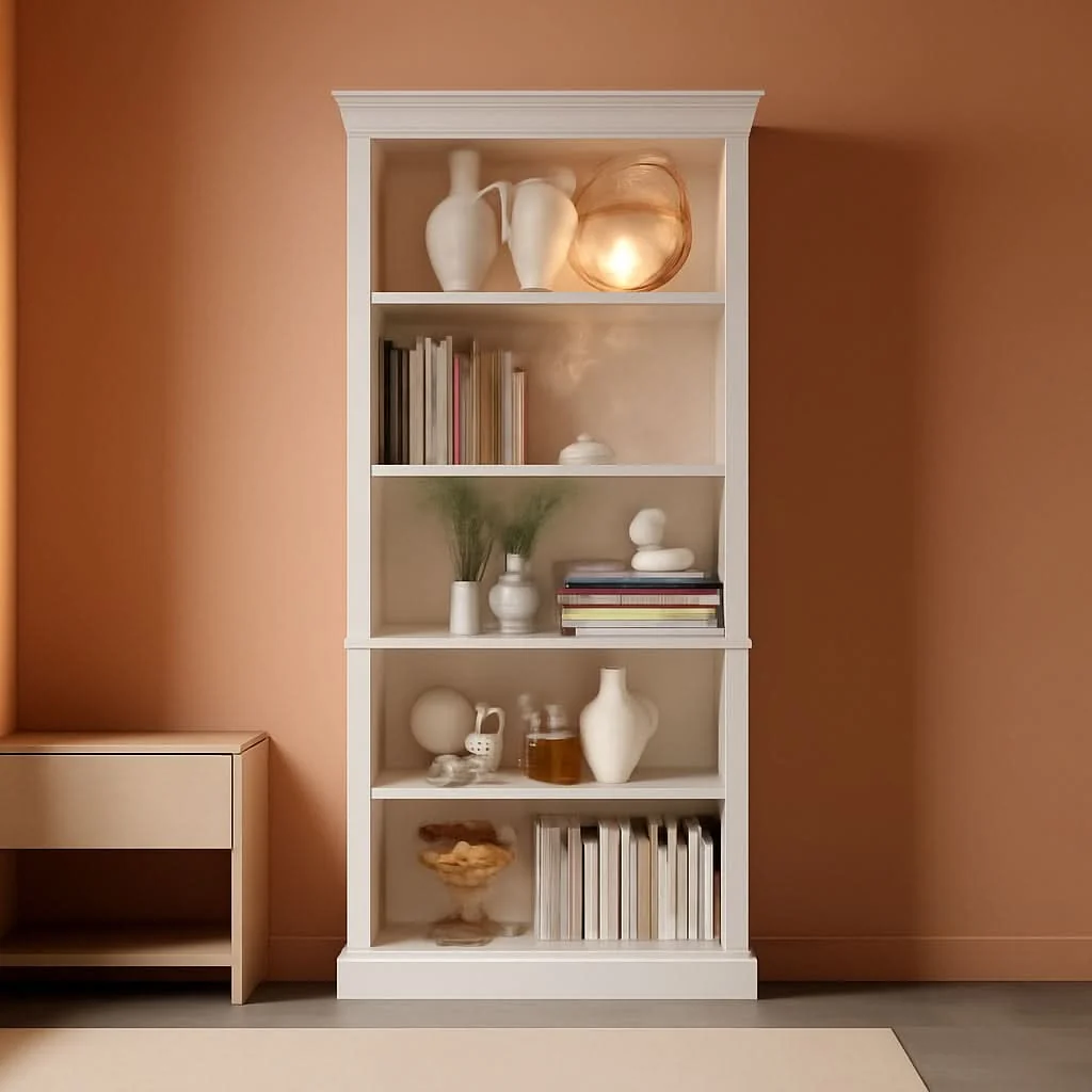 Optimized White 72 Inch Tall Bookcase For Living Room Storage Outstanding