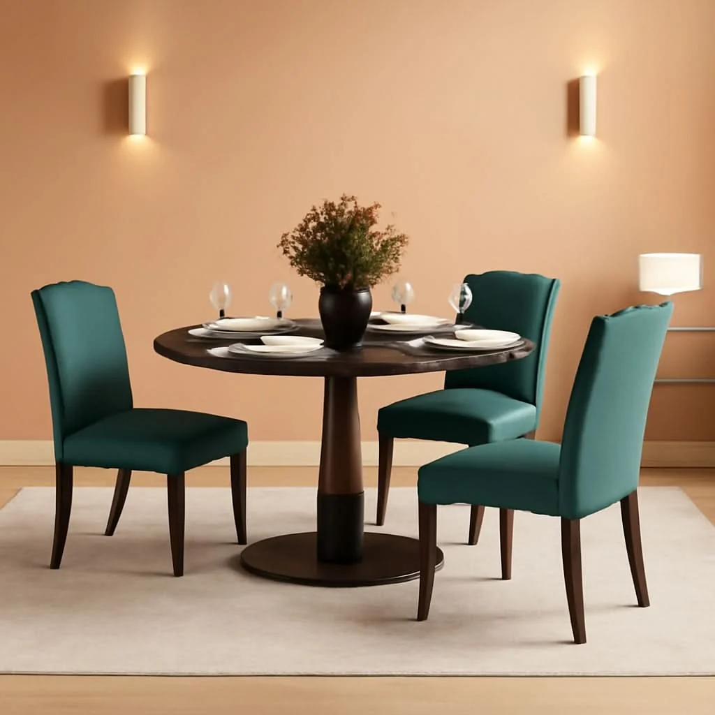 Casual Green Velvet Executive Parsons Dining Chairs Quartet Safe